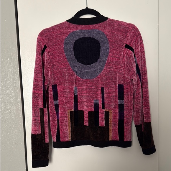 Giorgio Armani Pink and Black Cardigan Sweater - Picture 4 of 7